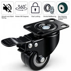 Swivel Castor Wheels 2 Brake Set of 4