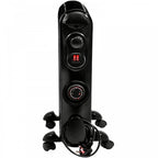 11 Fin Oil Filled Radiator 2.5kW with Timer Black