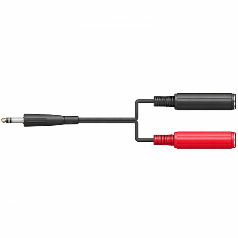 1M High Qulaity 6.3mm Stereo Jack Plug to Twin 6.3mm Mono Jack Sockets