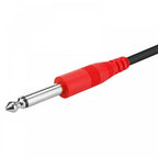 3.5mm Stereo Plug to 2 x 6.3mm Mono Plugs Lead