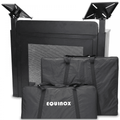 DJ Event Booth Foldable Black Satin Steel Table
