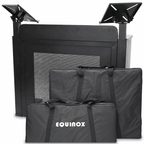 DJ Event Booth Foldable Black Satin Steel Table