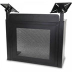 DJ Event Booth Foldable Black Satin Steel Table