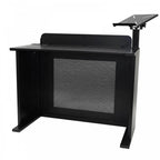 DJ Event Booth Foldable Black Satin Steel Table