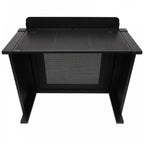 DJ Event Booth Foldable Black Satin Steel Table