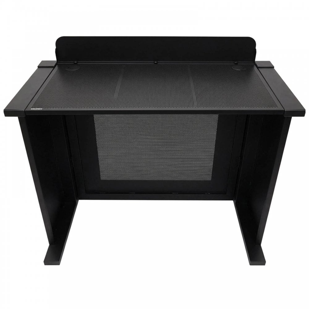 DJ Event Booth Foldable Black Satin Steel Table