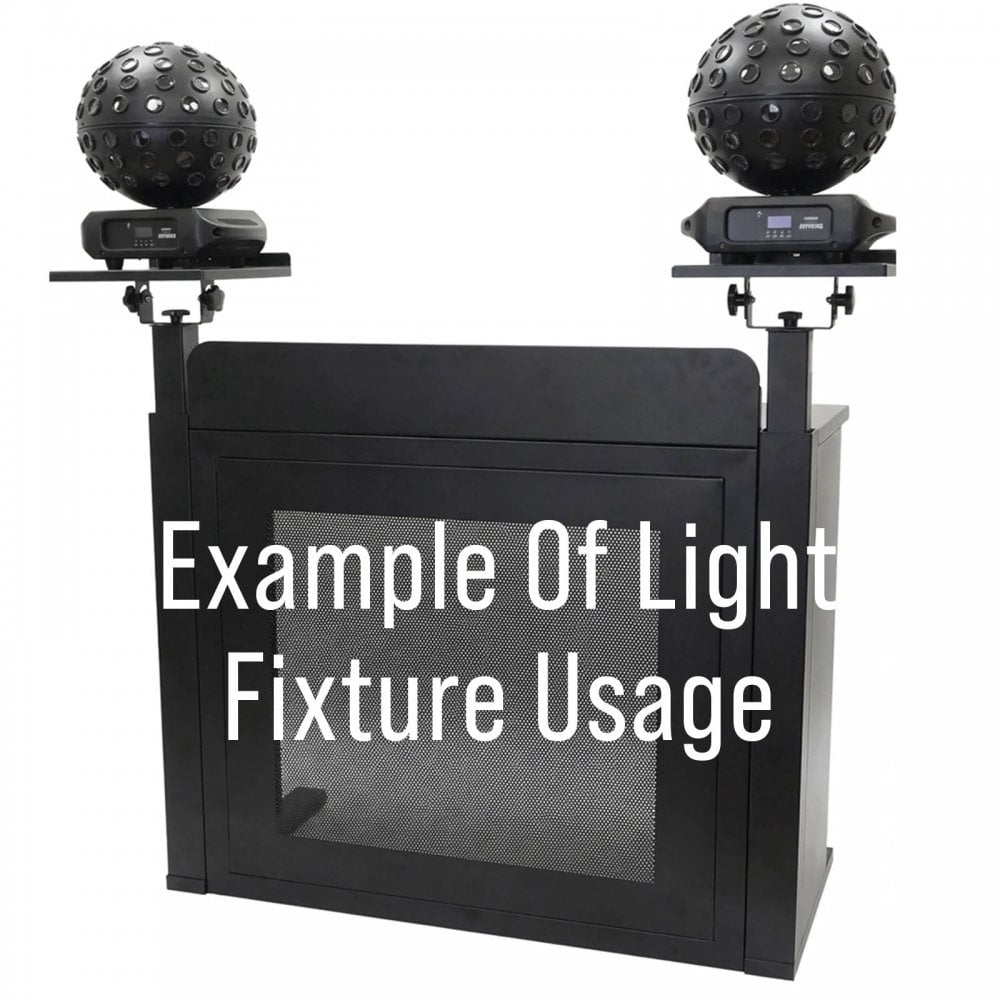 DJ Event Booth Foldable Black Satin Steel Table