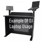 DJ Event Booth Foldable Black Satin Steel Table