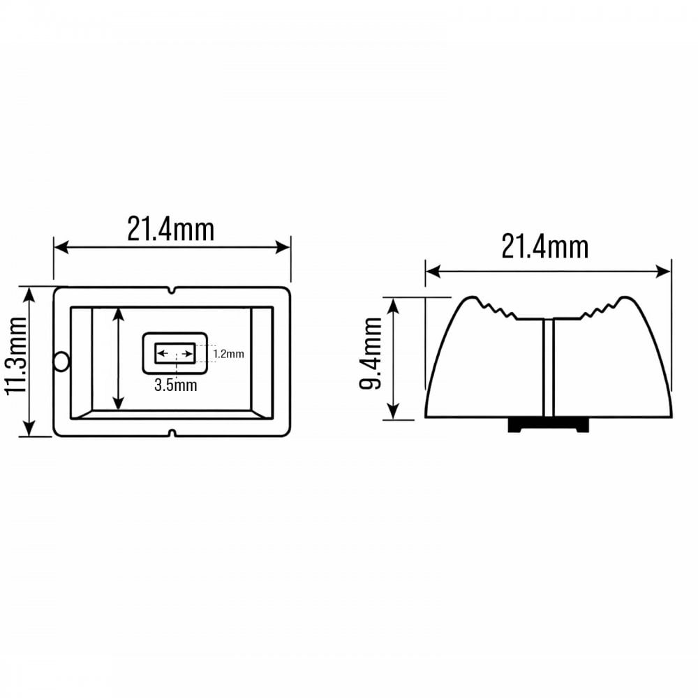 Replacement Grooved Slider Knob with White Indicator For Mixers