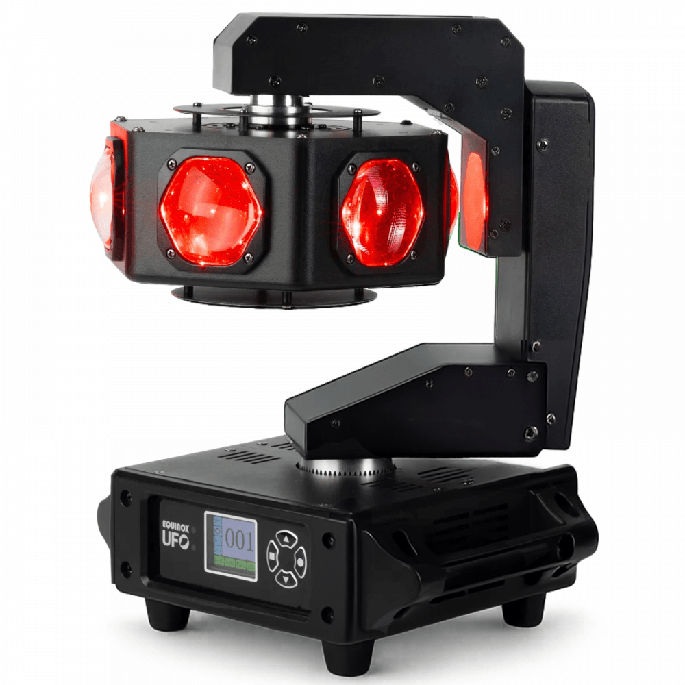 Equinox DJ UFO Lighting Effect Moving Head PAIR inc Lead