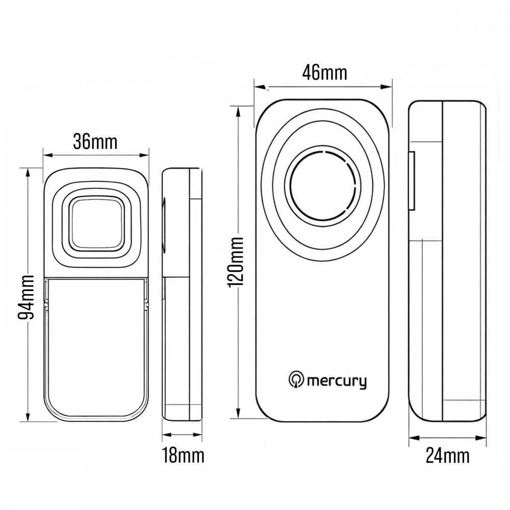 Wireless Waterproof Doorbell with Portable Chime