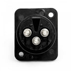 3 Pin XLR Female Chassis Socket Black Twin Pack