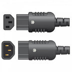 Heavy Duty In-line IEC Male and Female Rewireable Plugs