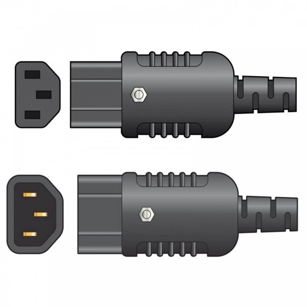 Heavy Duty In-line IEC Male and Female Rewireable Plugs