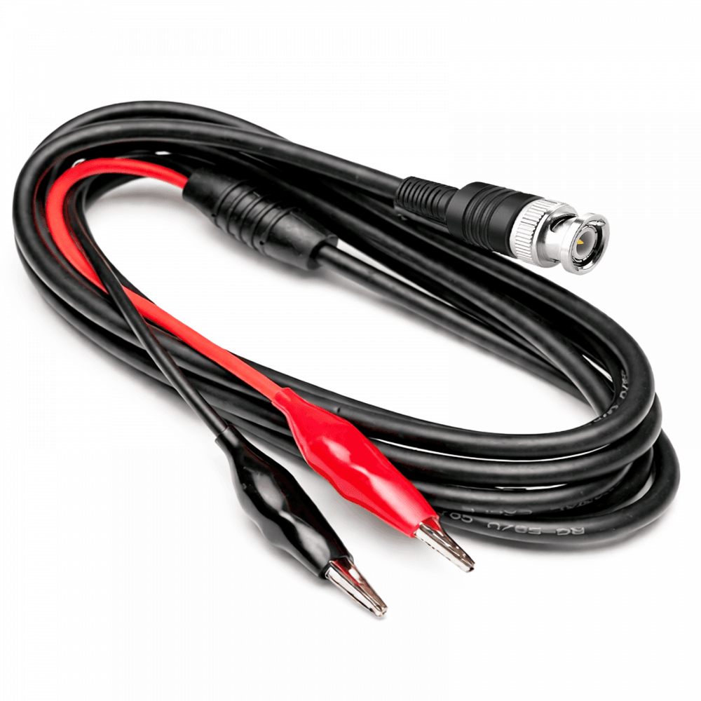 50 Ohms BNC to Red and Black Crocodile Clip Lead