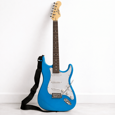 Blue Electric Guitar inc Strap