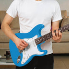 Blue Electric Guitar inc Strap