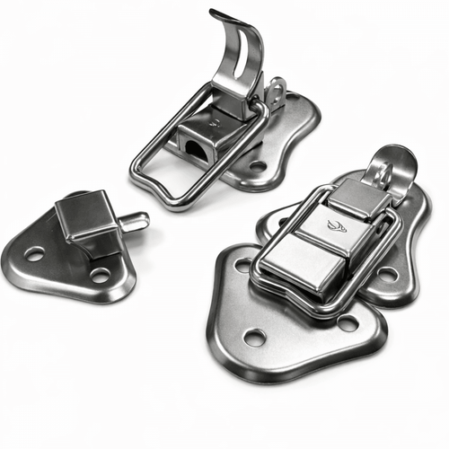 2 x Nickle Heavy Duty Metal Draw Bolt Catches - Flight Case Latch