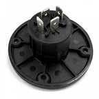 Pair of 4 Pole Chassis Connector Black Round G-Size Flange NL4MPRXX