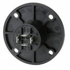 Pair of 4 Pole Chassis Connector Black Round G-Size Flange NL4MPRXX