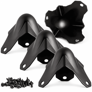 4 Metal 3 Leg Ball Corners inc Fixing Screws