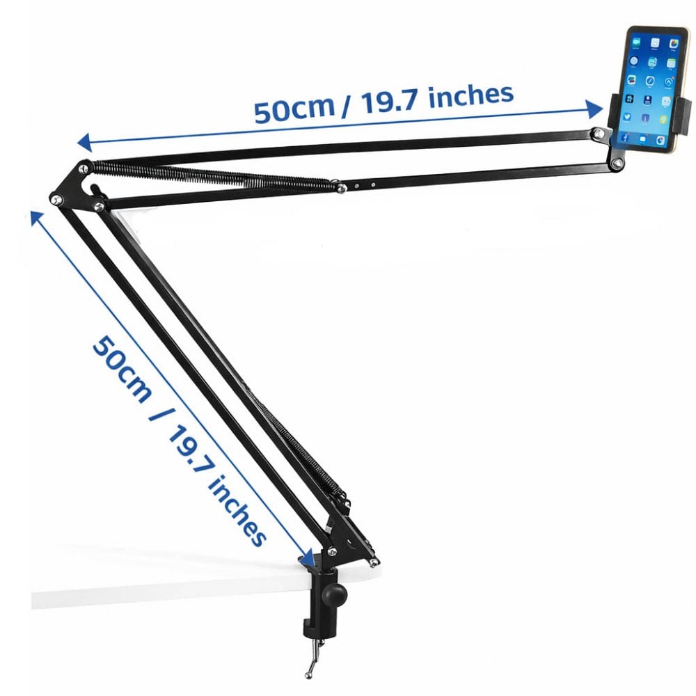 Universal Smartphone Tablet Desk Top Stand with G-Clamp Grip
