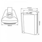 Active Stereo Speakers Black 2x 30W Wall Mountable