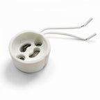 Pair of GU10 Ceramic Lamp Holders 90mm Fly