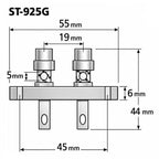 Speaker Terminal 2 Pole Surface Mount Connectors