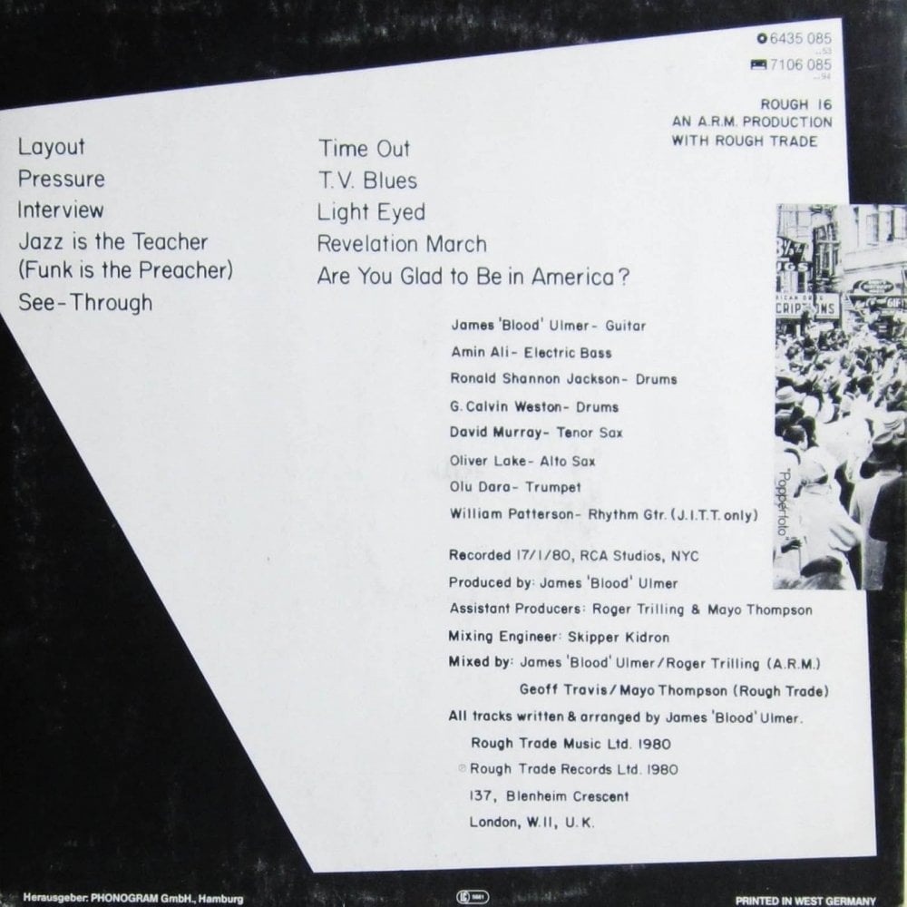 Vinyl Record of James Blood Ulmer Are You Glad To Be In America