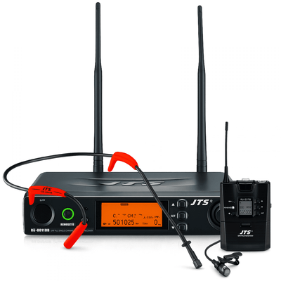 Aerobics Headset Lavalier Microphone Wireless UHF Radio Mic Red