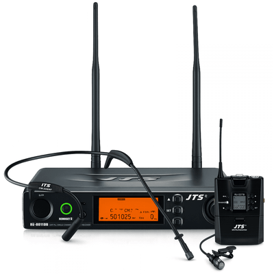 Aerobics Headset Lavalier Microphone Wireless UHF Radio Mic Black