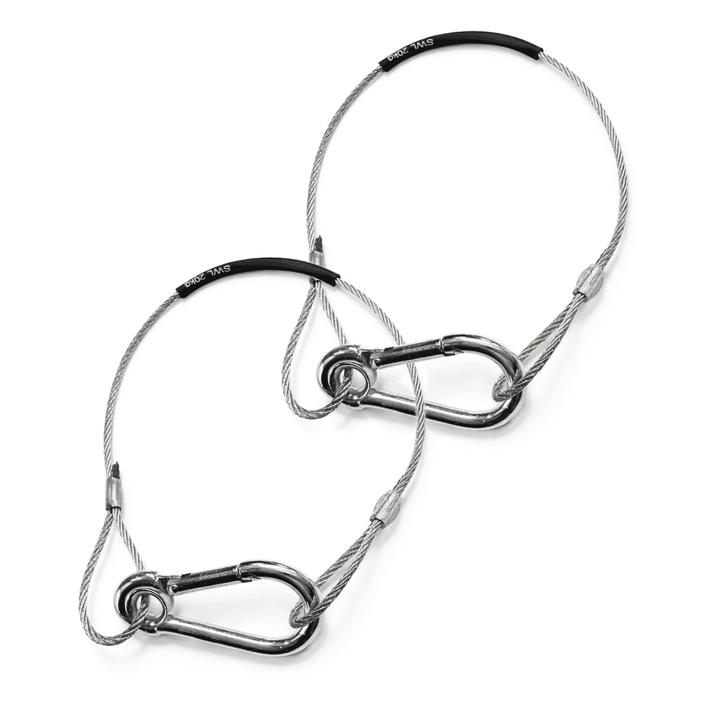 Pair Of Safety Catenary Wire 35cm 350mm x 2mm 20Kg