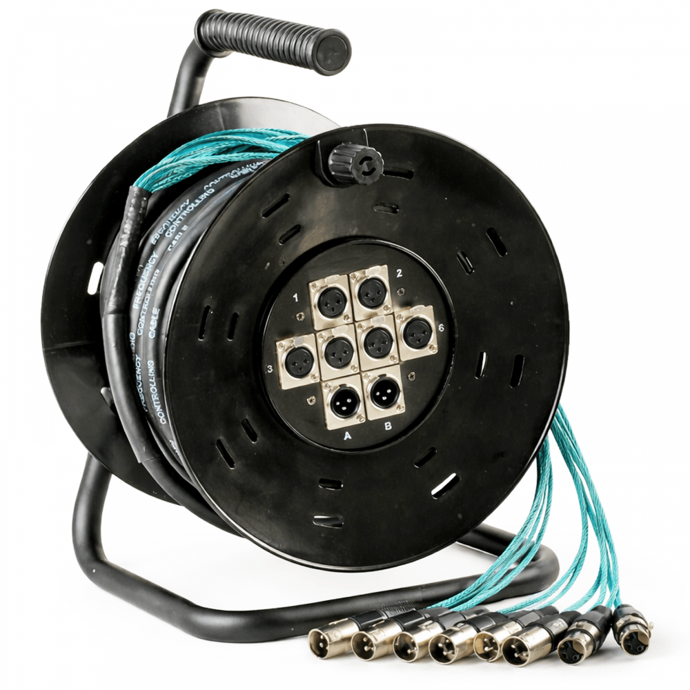 Stage Snake 8-Way 6/2 Stagebox Drum Box XLR Multicore 15m 25m