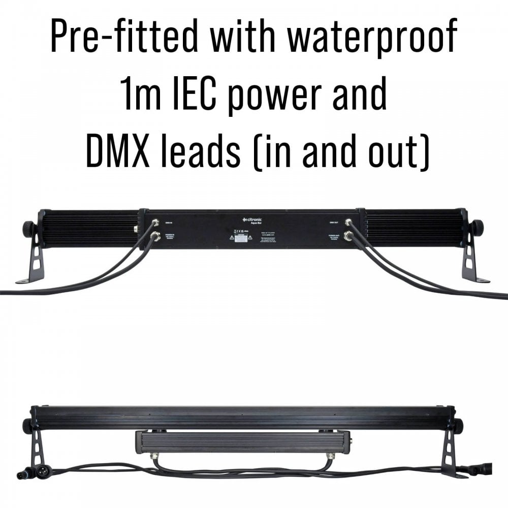 Aqua-Bar 18x18W Waterproof RGBWA/UV LED Wall Bar