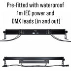 Aqua-Bar 18x18W Waterproof RGBWA/UV LED Wall Bar