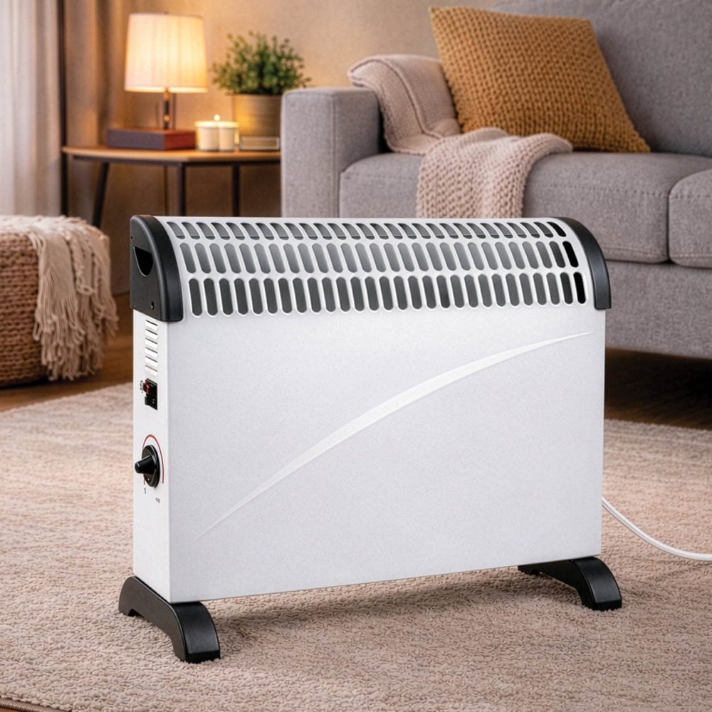 2kW Convector Heater with 3 Heat Settings and Thermostat