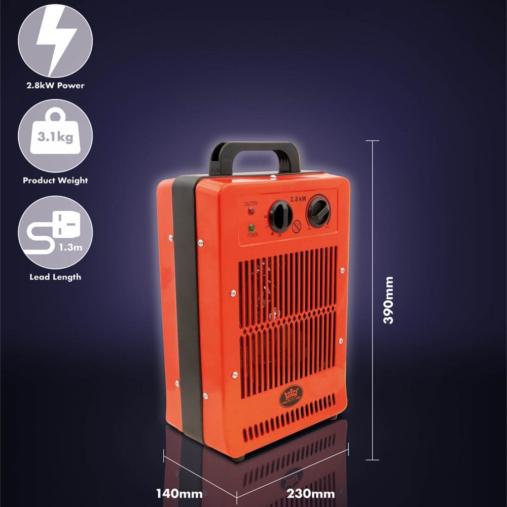 2.8kW Turbo Fan industrial Metal Space Heater