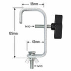 2pc 50mm Steel G Clamp for Hanging Lighting Effects Silver