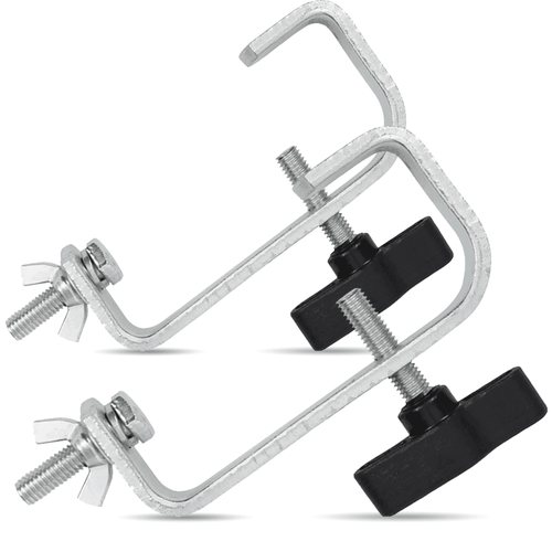 2pc 50mm Steel G Clamp for Hanging Lighting Effects Silver