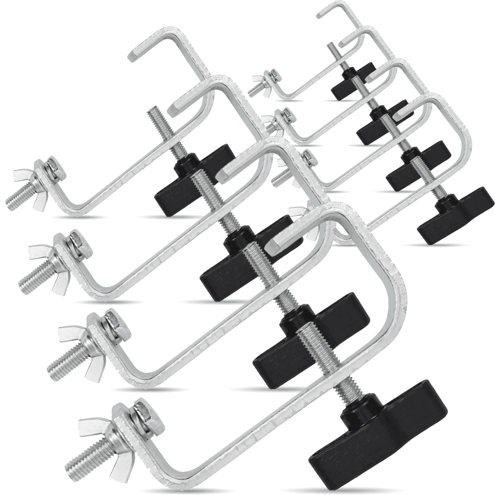8pc 50mm Steel G Clamp for Hanging Lighting Effects Silver