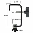 4pc 50mm Steel G Clamp for Hanging Lighting Effects Black