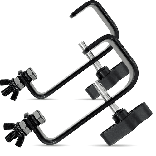 2pc 50mm Steel G Clamp for Hanging Lighting Effects Black
