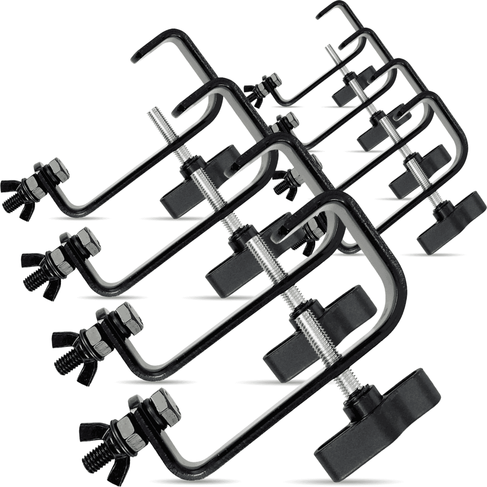 8pc 50mm Steel G Clamp for Hanging Lighting Effects Black