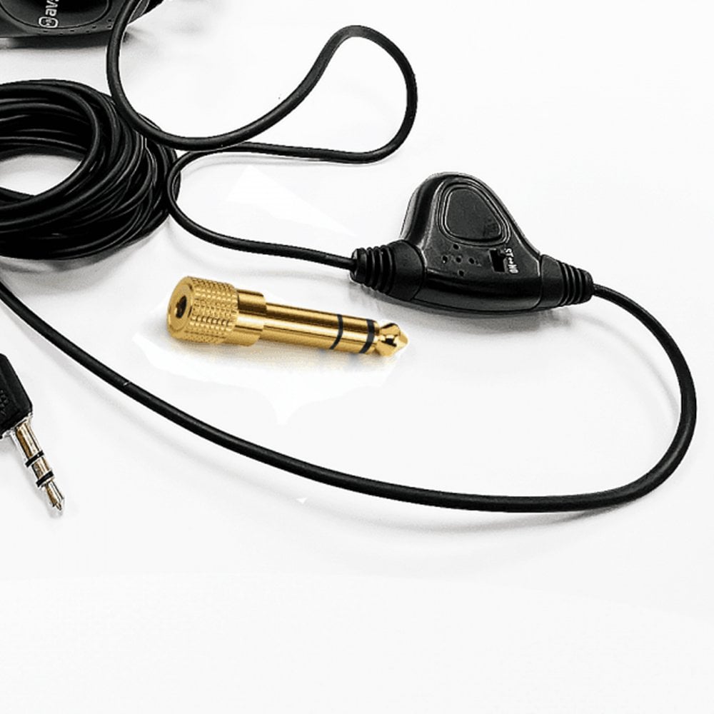 Stereo TV Headphones Mono Slide Switch inc Adaptor