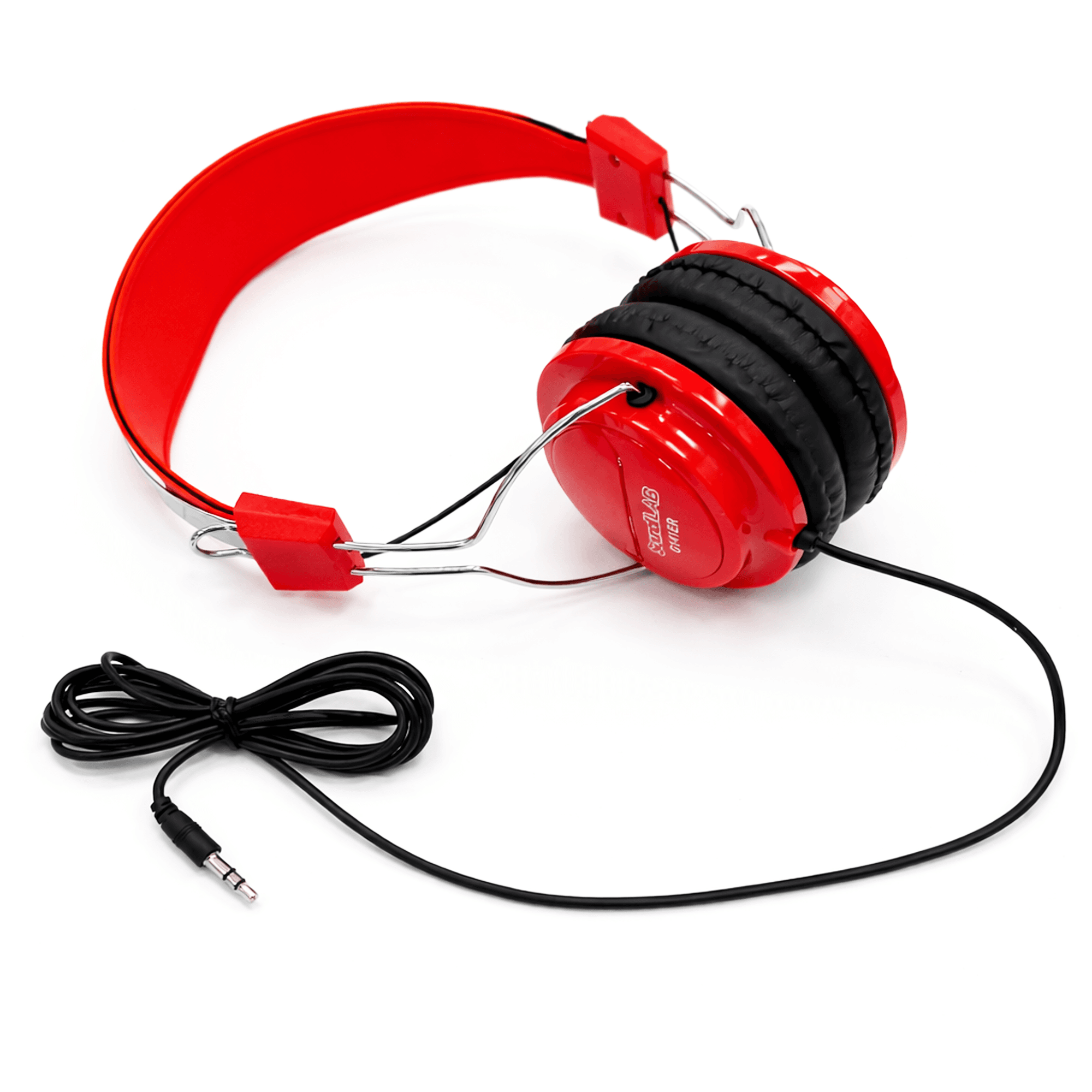 Comfort Digital Stereo Red Headphones with Single 1.5m Lead