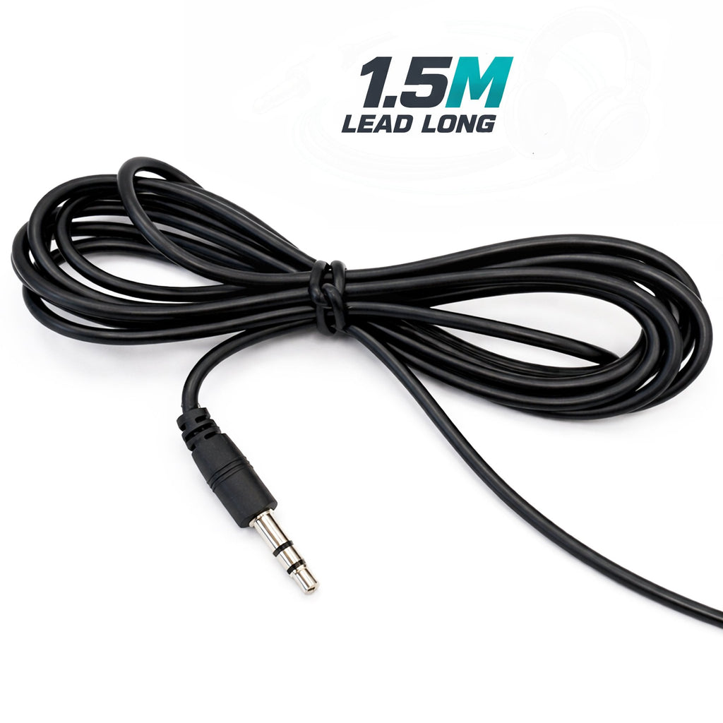 Comfort Digital Stereo Blue Headphones with Single 1.5m Lead