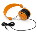 Comfort Digital Stereo Orange Headphones with Single 1.5m Lead