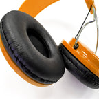 Comfort Digital Stereo Orange Headphones with Single 1.5m Lead