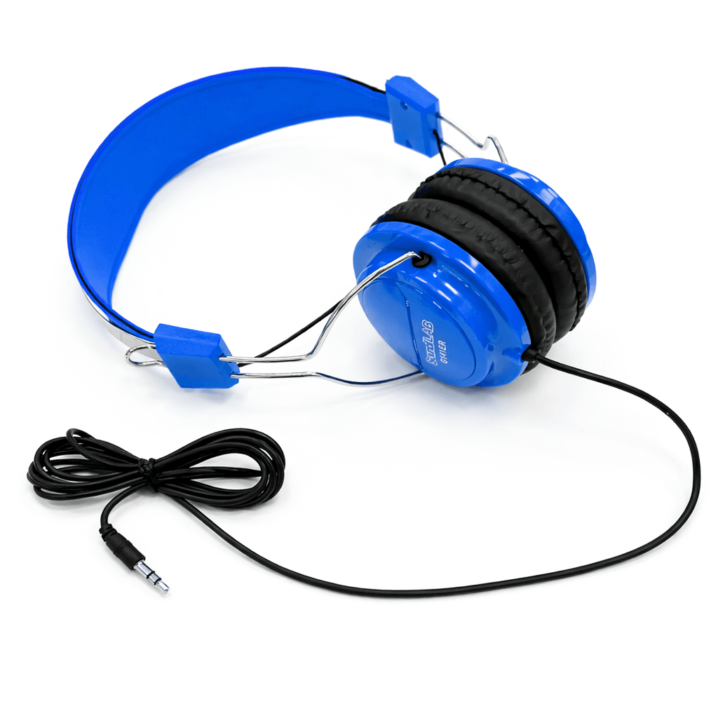 Comfort Digital Stereo Blue Headphones with Single 1.5m Lead
